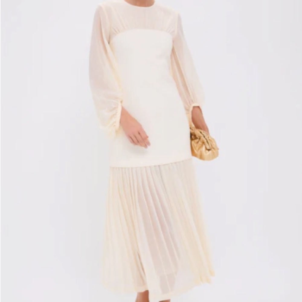Ivory Pleated Lorraine Dress Tuckernuck